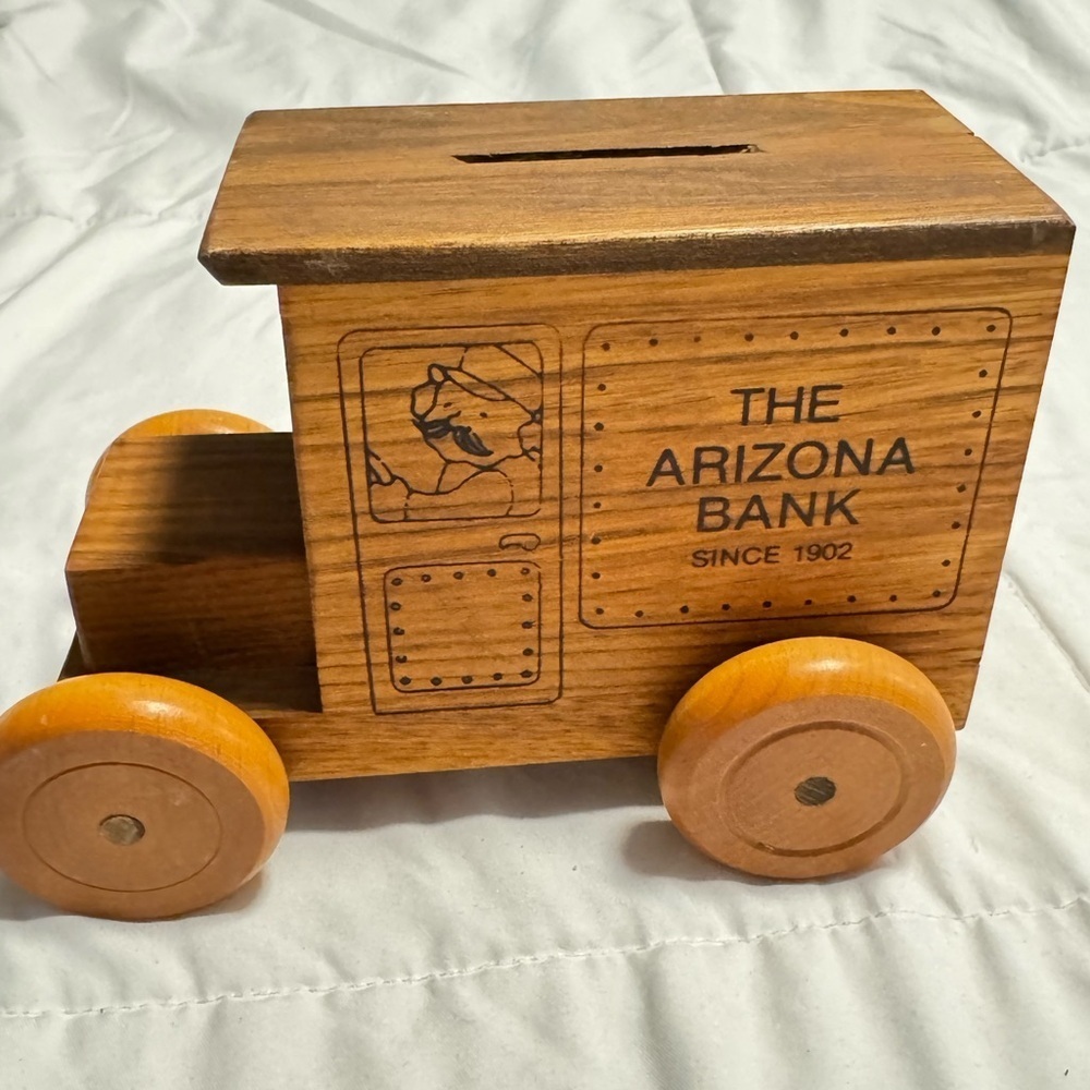 1979 The Arizona Bank Vintage Wooden Truck Toystalgia Inc Kids Decor Collectible - Picture 9 of 12